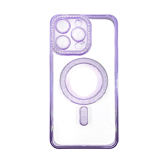 Magnetic Case with Camera Lens for Apple iPhone 15 Pro Max Purple Magnetic Case with Camera Lens for Apple iPhone 15 Pro Max Purple